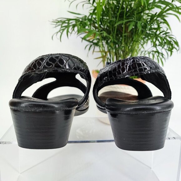 SAS Women’s Suntimer Black Patent Croc Sandals Size 11 - Picture 3 of 8